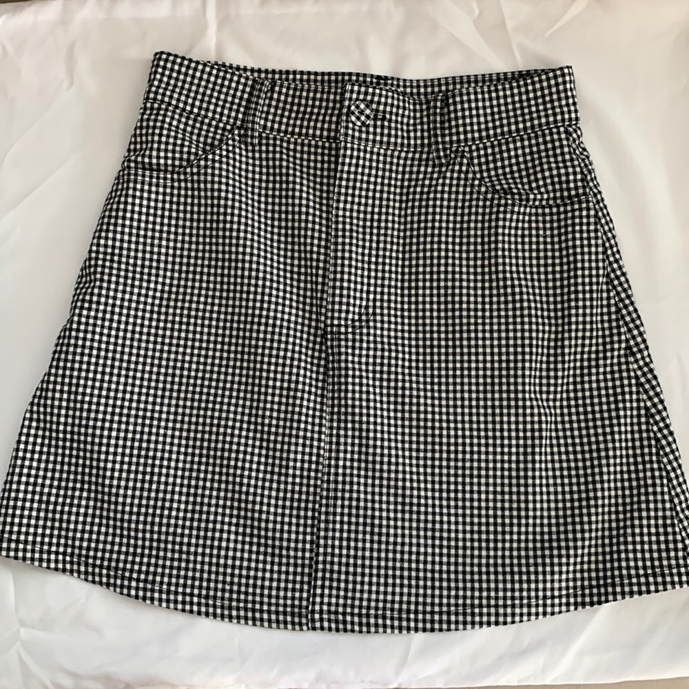 Brandy John Gult checker skirt one Sz